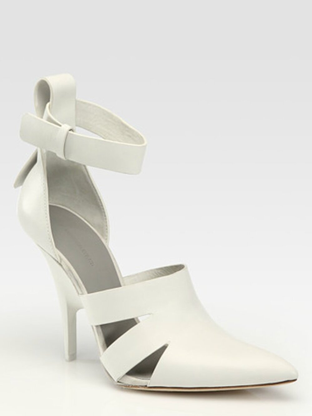 *RARE* Alexander Wang Joan White Leather Pointed Toe Pumps Size 38